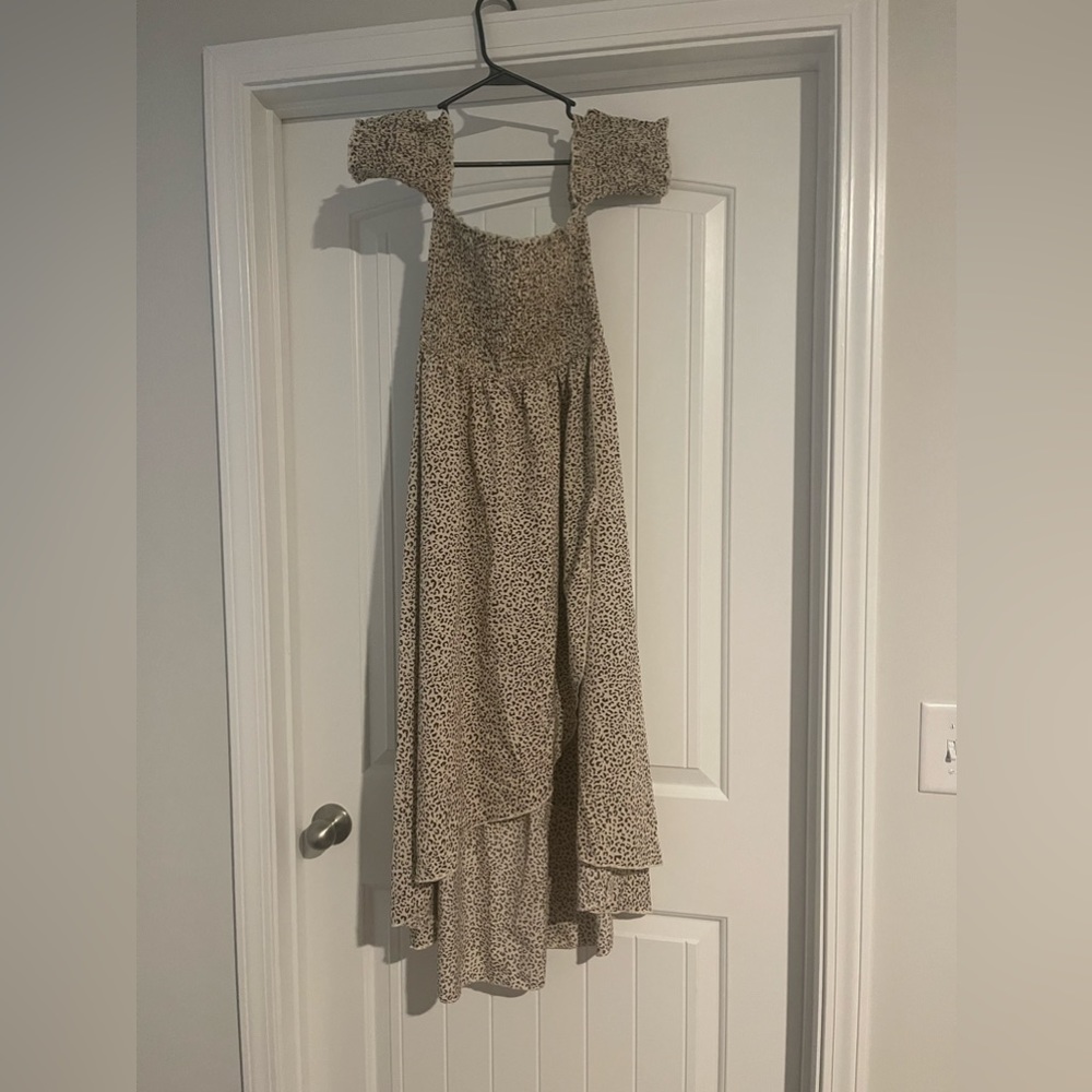 Off the shoulder hi-low dress